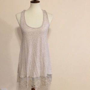 Racerback dress with lace detail